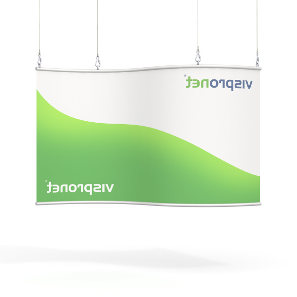 Enseigne suspendue courbe S - vue du verso