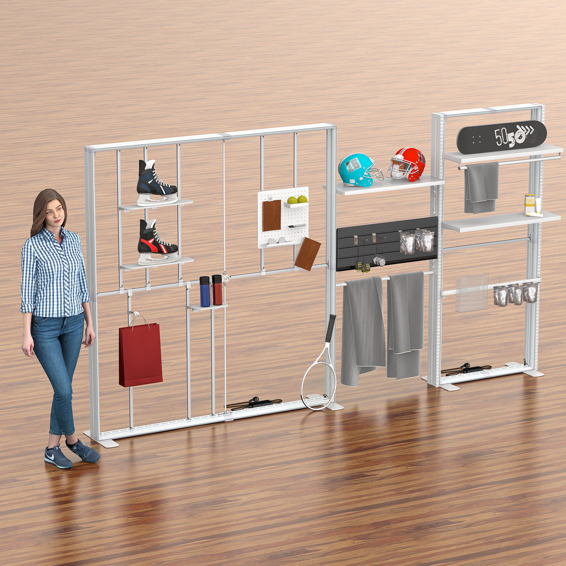 Anwendungsbeispiel Zubehör Lightbox flex gesamt, ohne Druckteil 