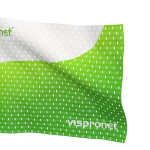 Drapeau pour voiture, détail : bords latéraux découpés