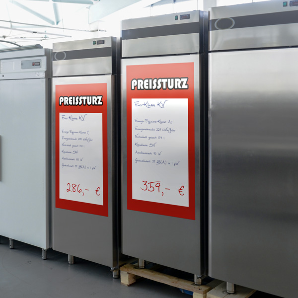 Films autocollants imprimés avec espace pour informations promotionnelles