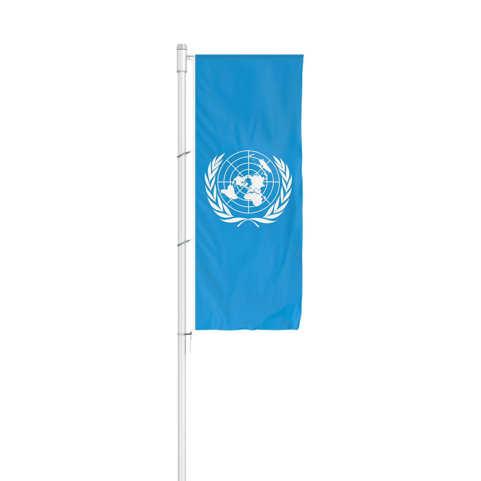 Drapeaux spéciaux : Drapeau en format vertical, pour potence, UN