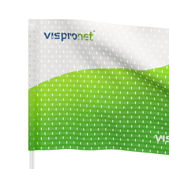 Drapeau pour voiture, détail : fourreau en tissu de drapeau