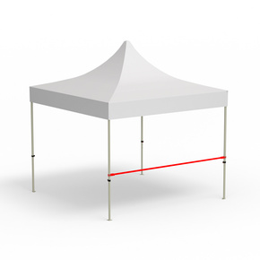 Barre transversale pour cloison mi-hauteur, longueur 3 m