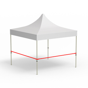 2 barres transversales pour cloisons mi-hauteur, variante : angle (3 m | 3 m)
