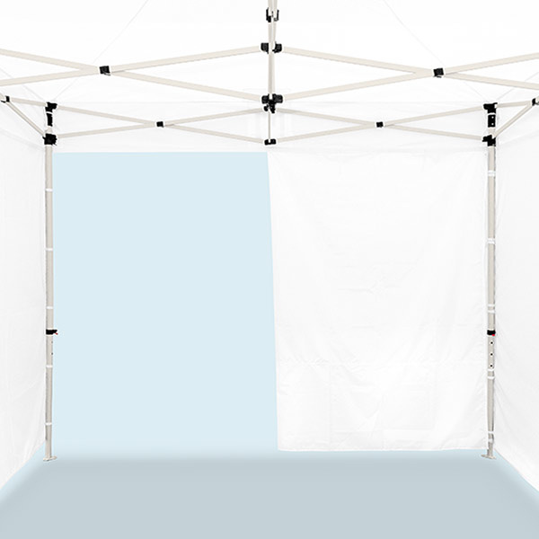 Fonction de porte : la cloison pleine peut être repliée sur le côté