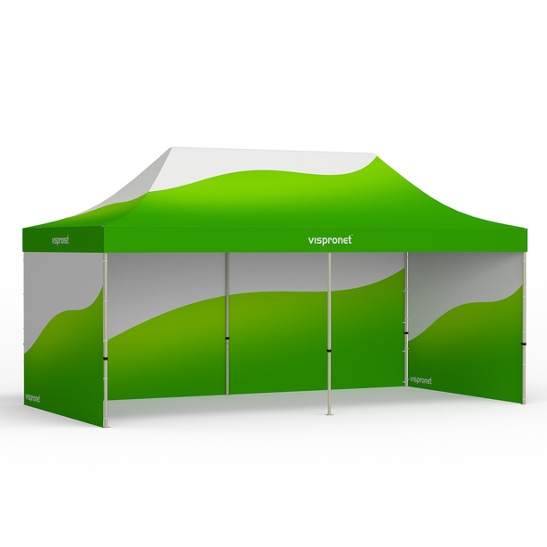 Tente pliante 3 x 6 m - avec impression