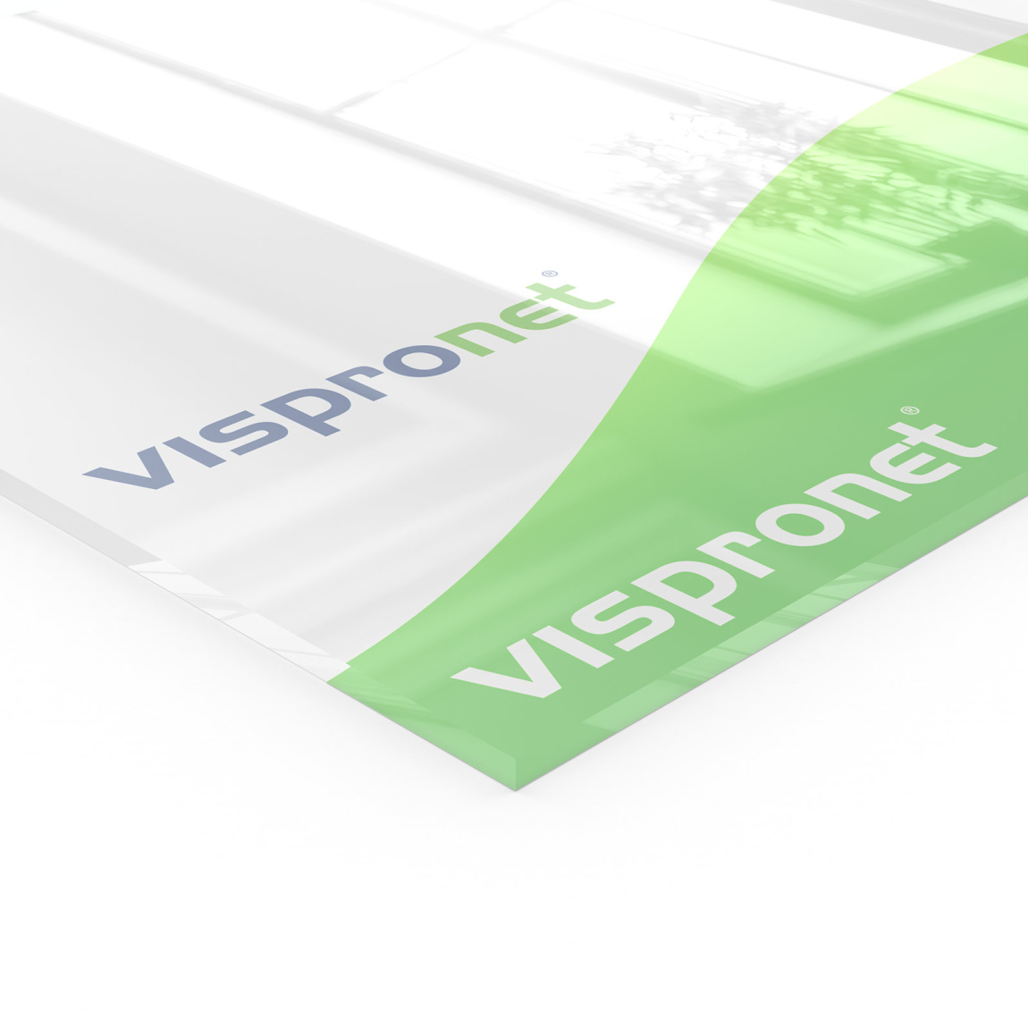 Plaque en verre acrylique imprimé, sans impression blanche