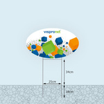 Bord inférieur du panneau de jardin env. 34 - 44 cm au-dessus du sol