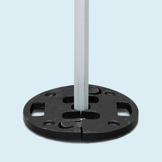 Utilisation en extérieur : avec Platine lest - disponible en option