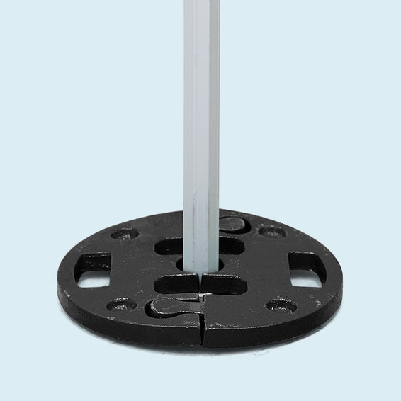 Utilisation en extérieur : avec Platine lest - disponible en option