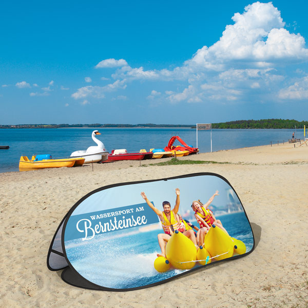 Bannière Pop Out comme support publicitaire mobile et saisonnier