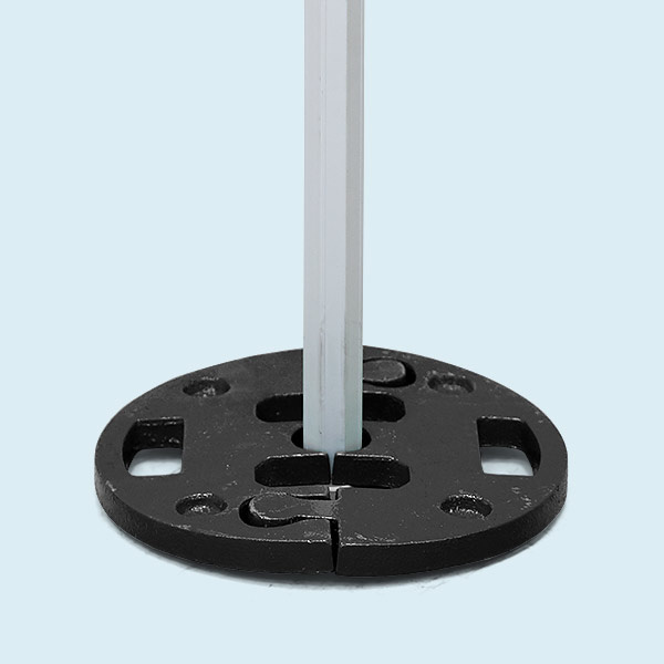 Utilisation en extérieur : avec Platine lest - disponible en option