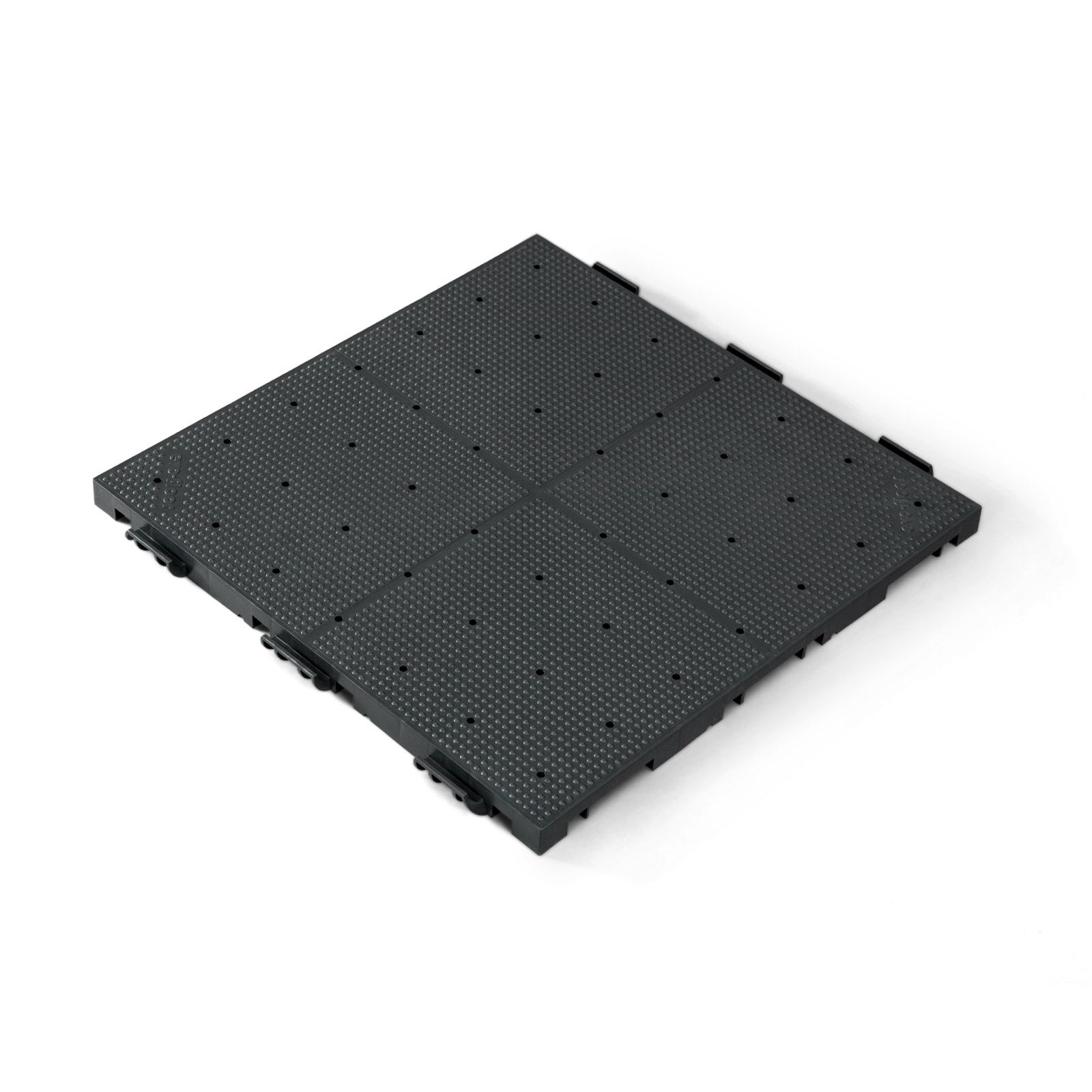 Dalle de sol clipsable, chargeable jusqu'à 130.000 kg/m²