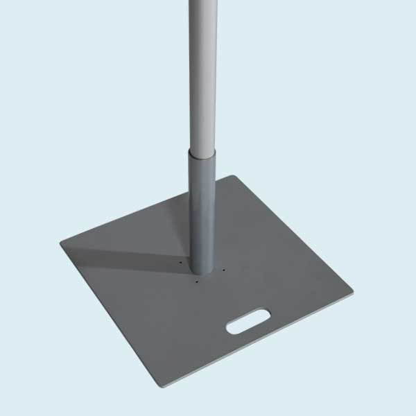 Platine avec manchon 55 x 55 cm/19,7 kg