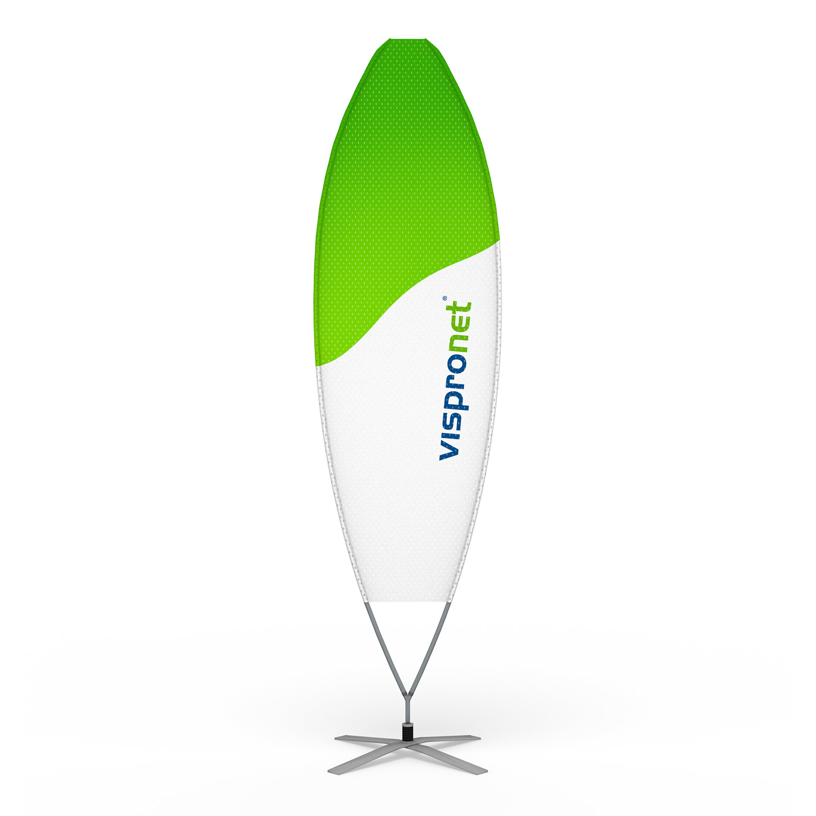 Bowflag® Surfer, inclus pied en croix avec rotateur et ressort