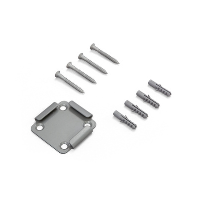 Platine de fixation au sol, grise