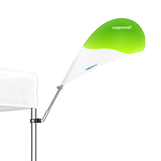 Pavillon pliable Select avec support de drapeau 30° et Bowflag® Basic