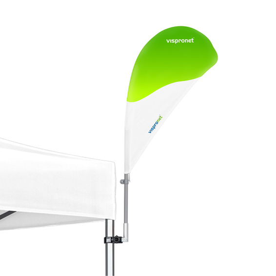 Pavillon pliable Select portant une fixation verticale avec Bowflag® Goutte S