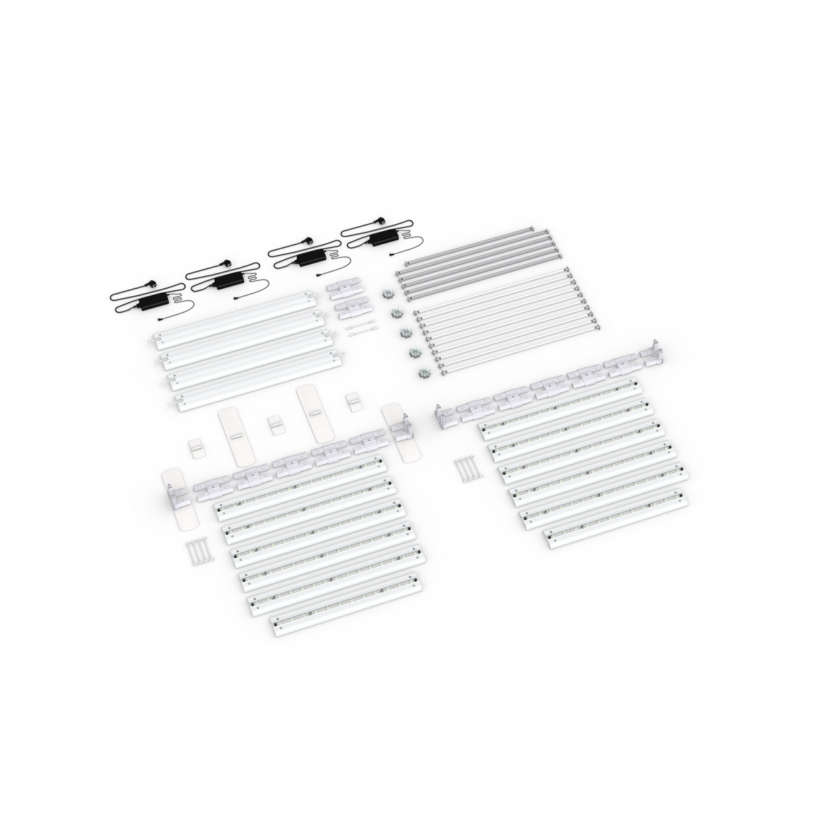 Contenu de la livraison : version autoportante, largeur système 585 cm, hauteur système 200 cm