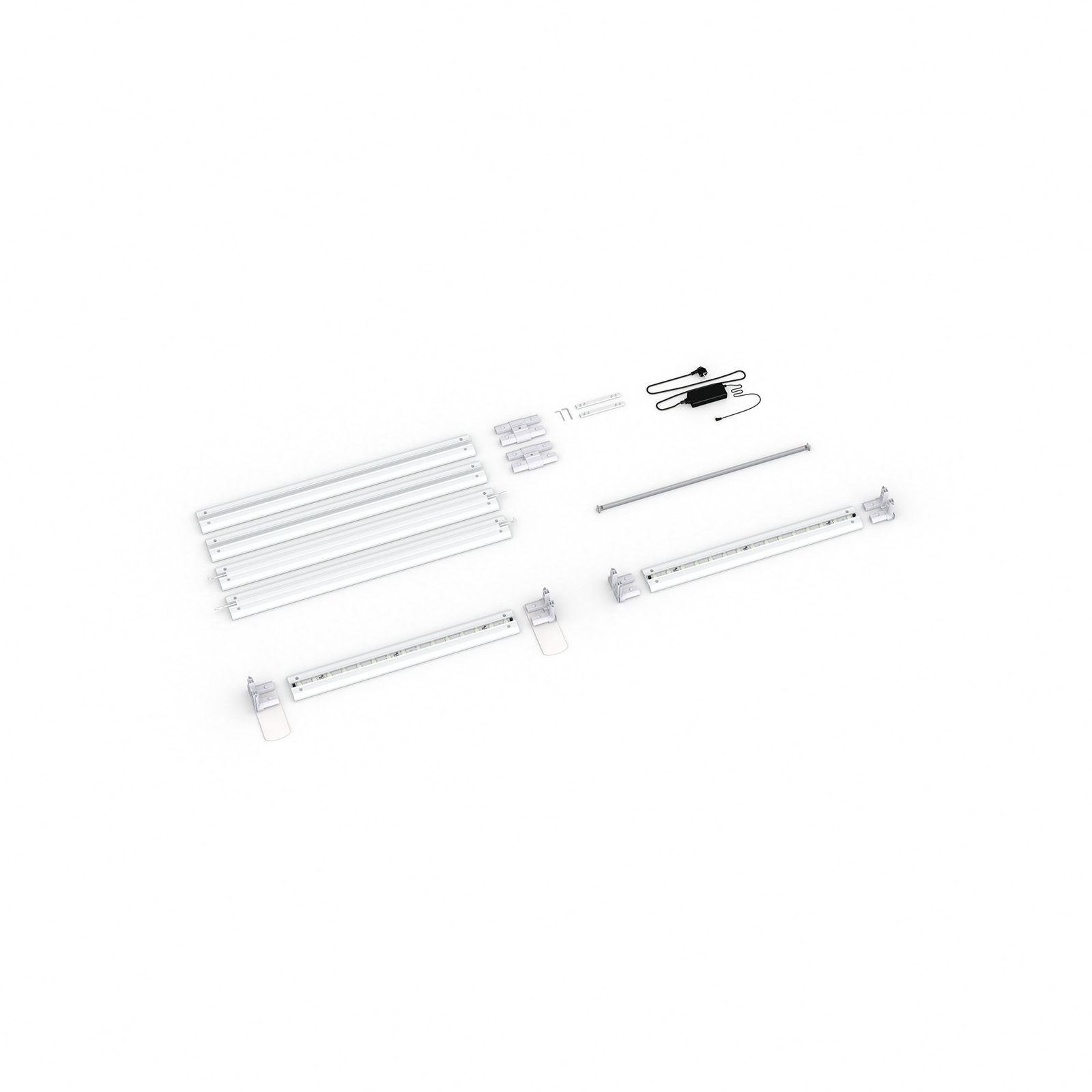 Contenu livraison : variante adossée, système larg. 100 cm, haut. 250cm