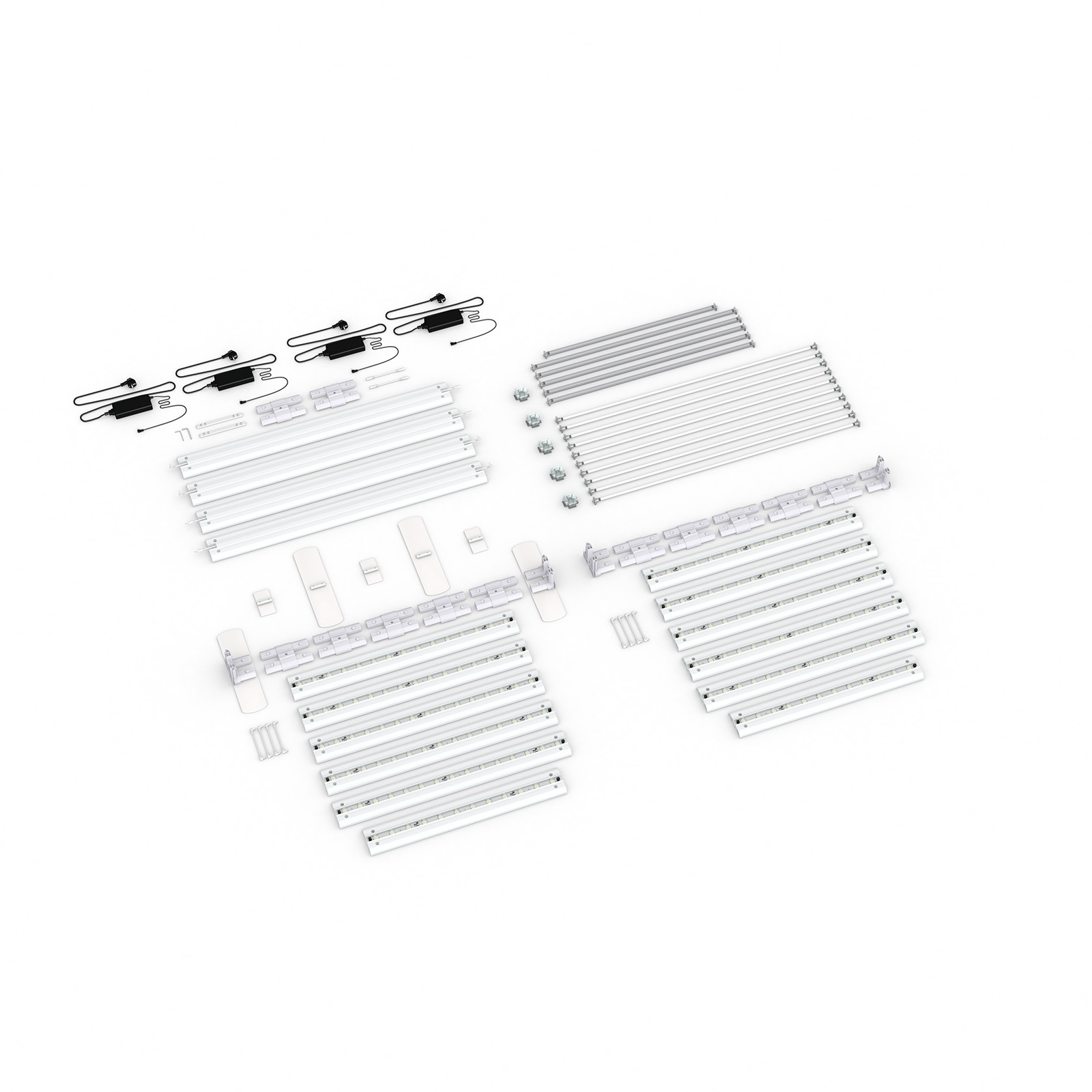 Contenu de la livraison : version autoportante, largeur système 585 cm, hauteur système 250 cm