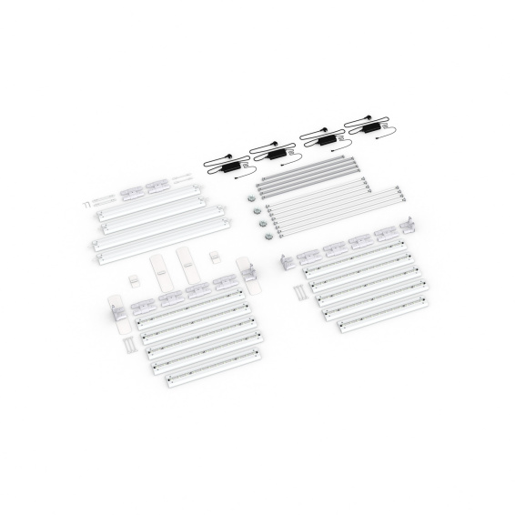 Contenu de la livraison : version autoportante, largeur système 485 cm, hauteur système 225 cm