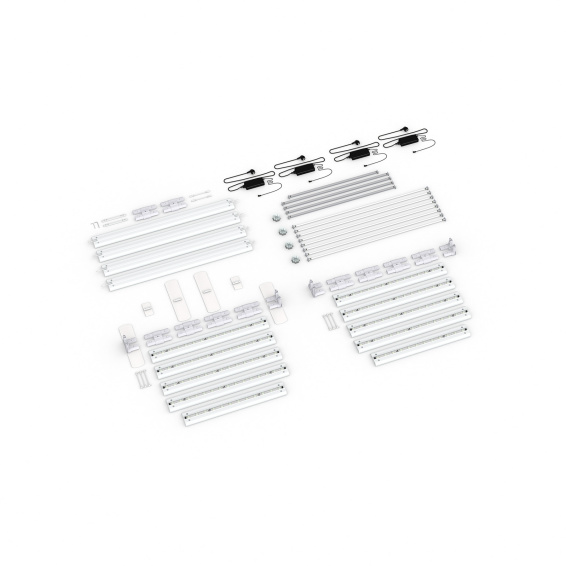 Contenu de la livraison : version autoportante, largeur système 485 cm, hauteur système 250 cm