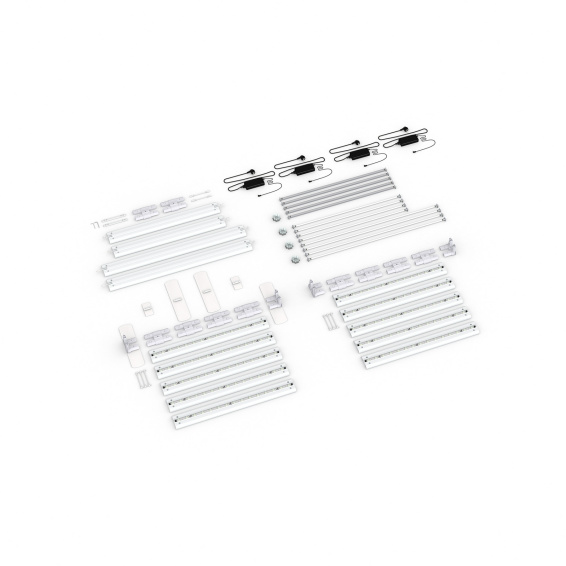 Contenu de la livraison : version autoportante, largeur système 500 cm, hauteur système 225 cm