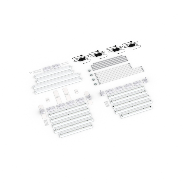 Contenu de la livraison : version autoportante, largeur système 485 cm, hauteur système 225 cm