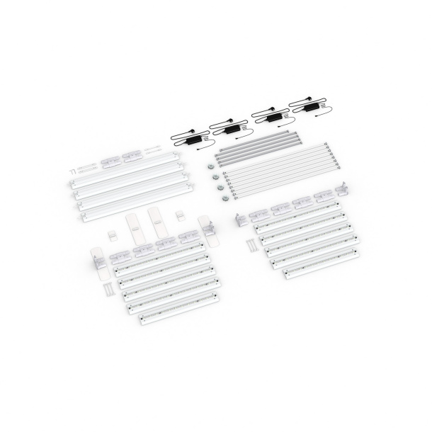 Contenu de la livraison : version autoportante, largeur système 485 cm, hauteur système 250 cm