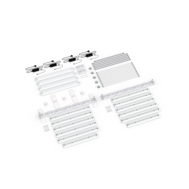 Contenu de la livraison : version autoportante, largeur système 585 cm, hauteur système 200 cm