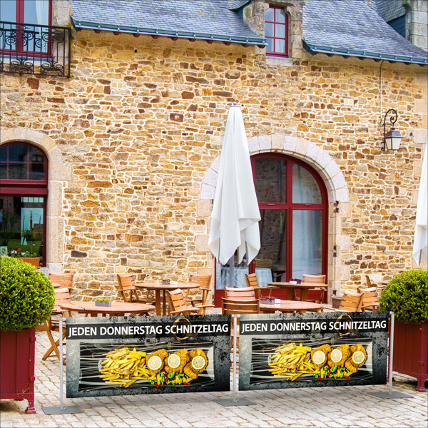 Système de séparation à 2 panneaux - parfait pour les événements, les actions et la promotion