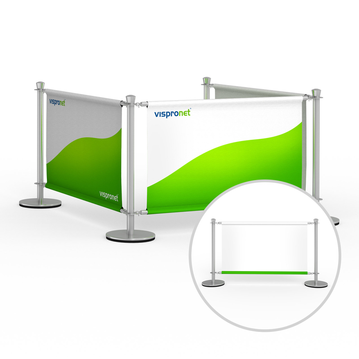 Bannière de café, disposition en U, imprimée recto, verso blanc