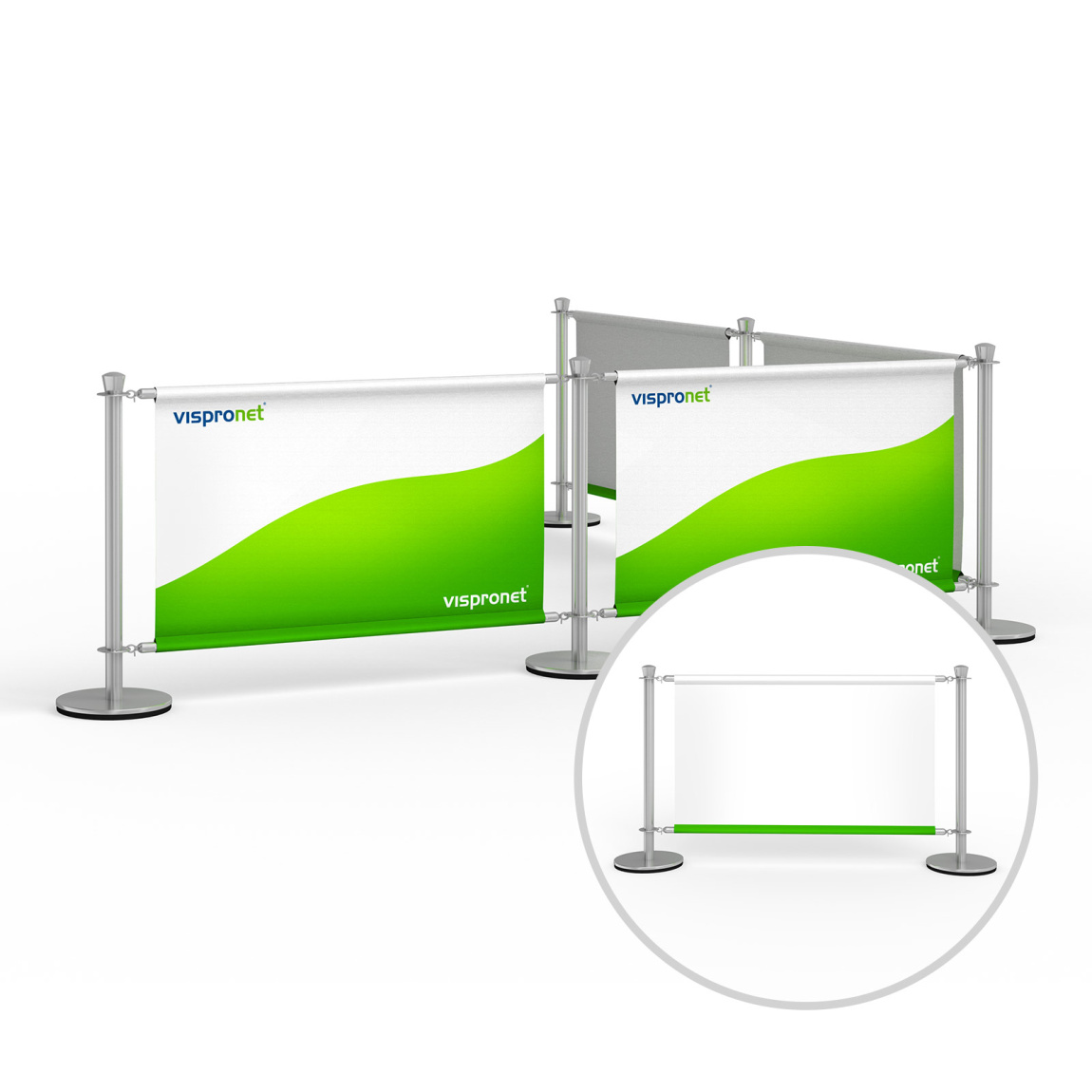 Bannière de café, disposition en L, imprimée recto, verso blanc