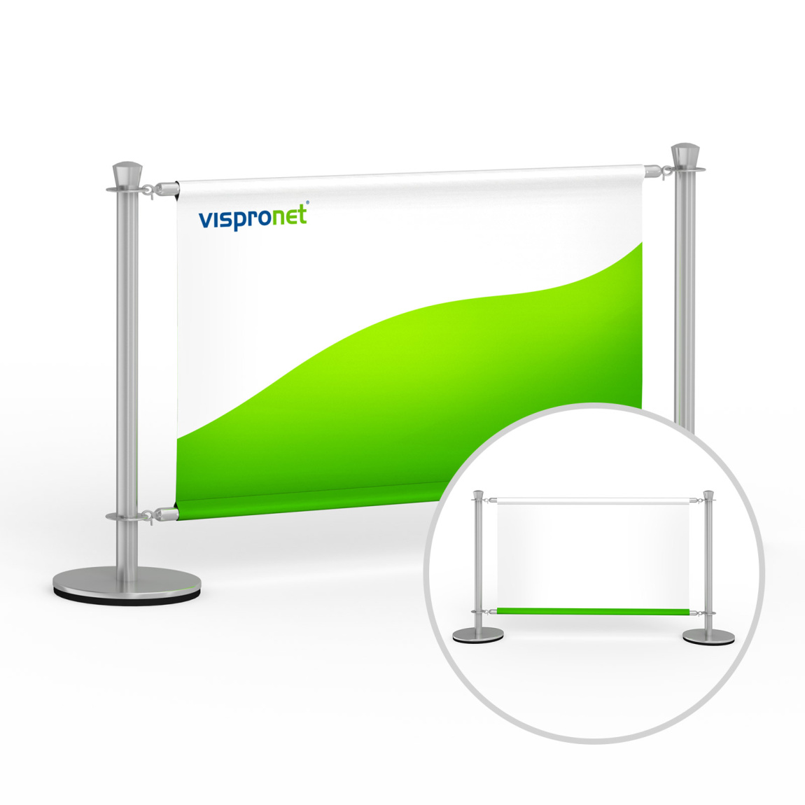 Bannière de café, imprimée recto, verso blanc