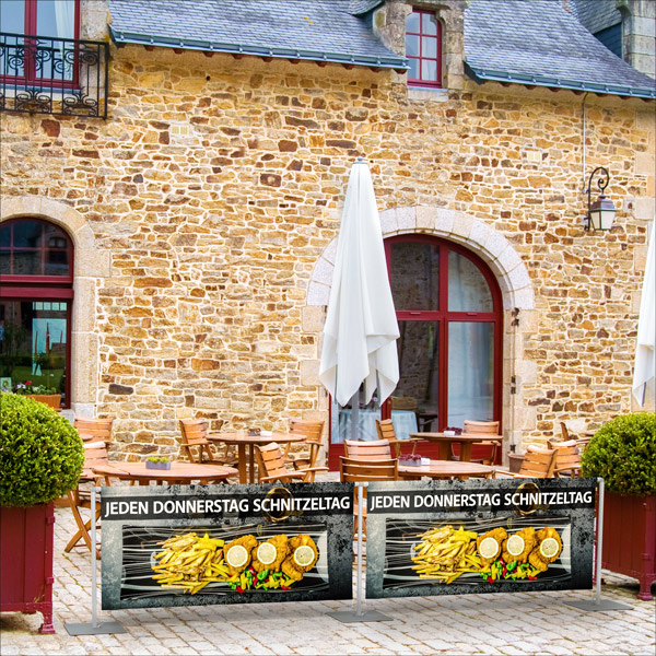 Système de séparation à 2 panneaux - parfait pour les événements, les actions et la promotion