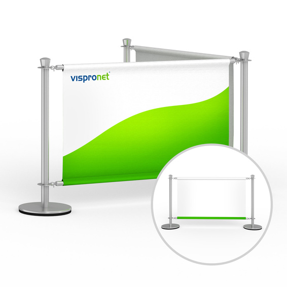 Bannière de café, disposition en angle, imprimée recto, verso blanc