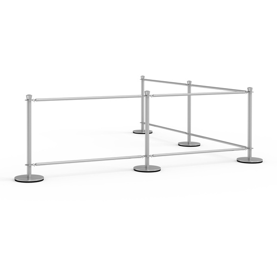 Bannière de café avec 4 champs, disposition en L, système sans élément imprimé