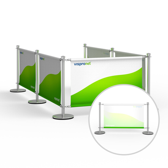 Bannière de café, disposition en U, imprimée recto, verso en transparence