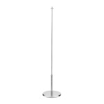 Socle de drapeau de table - chromé, hauteur 44 cm