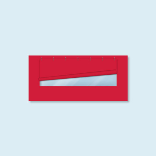 Paroi avec 1 fenêtre panoramique pour tente pliante Basic/ Select - rouge