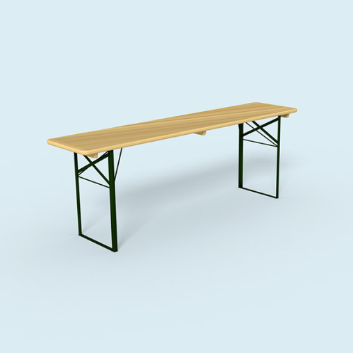 Table pliante garniture brasserie, plateau en bois, sans impression