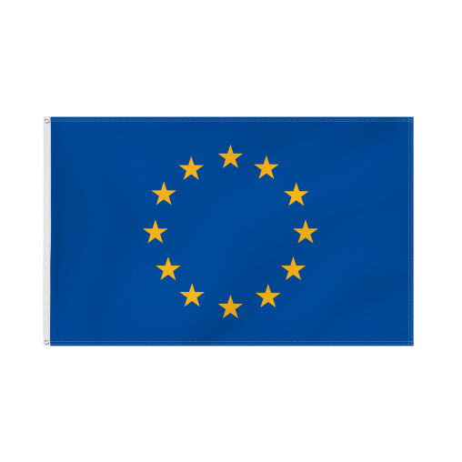 Drapeau officiel UE - horizontal, avec œillets