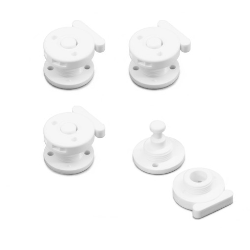 Lot de 4 boutons Minax, biparti, parties supérieure et inférieure