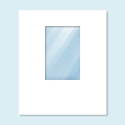 Cloison blanche avec fenêtre - sans impression, 200 x 235 cm
