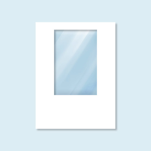 Cloison blanche avec fenêtre pour tente Hexagon - sans impression, 150 x 200 cm