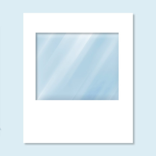 Cloison blanche avec fenêtre panoramique, sans impression, 200 x 235 cm