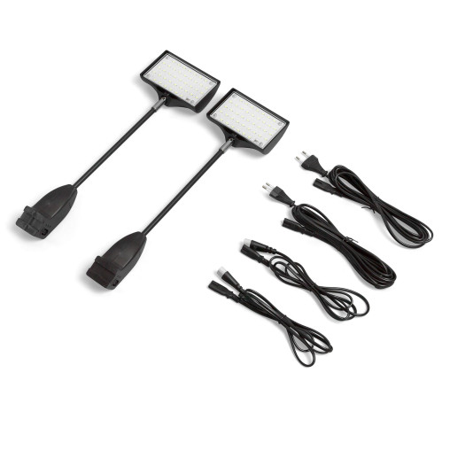 Spot LED noir, 20 W (lot de 2)