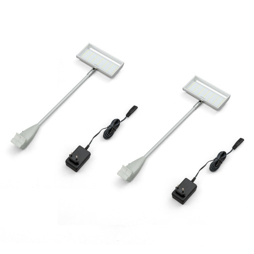 Spot à LED alu argent, 24 W - lot de 2