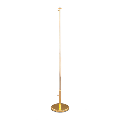 Socle drapeau de table, télescopique, hauteur 33-52 cm, doré